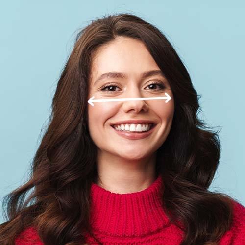 Измерение скул для очков