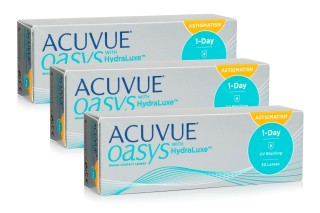 Acuvue Oasys 1-Day ar HydraLuxe astigmātismam (90 lēcas)