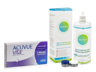 Acuvue Vita (6 линз) + Solunate Multi-Purpose 400 мл с контейнером
