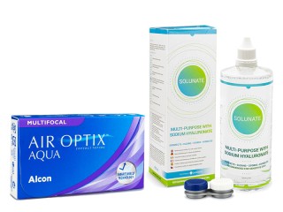 Air Optix Aqua Multifocal (6 линз) +Solunate Multi-Purpose 400 мл с контейнером