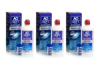AOSEPT PLUS ar Hydraglyde 3 x 360 ml ar lēcu konteineru