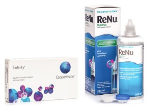 Biofinity (6 lēcas) + ReNu MultiPlus 360 ml ar lēcu futrāli