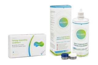 Lenjoy Monthly Comfort (6 линз) + Solunate Multi-Purpose 400 мл с контейнером