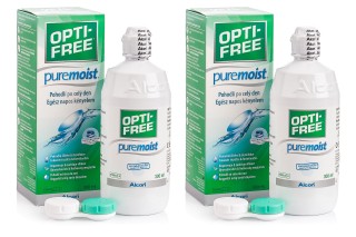 OPTI-FREE PureMoist 2 x 300 ml ar lēcu konteineriem