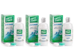 OPTI-FREE PureMoist 3 x 300 ml ar lēcu konteineriem