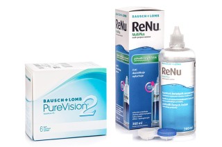 PureVision 2 (6 линз) + ReNu MultiPlus 360 мл с контейнером