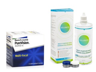 PureVision Multi-Focal (6 линз) + Solunate Multi-Purpose 400 мл с контейнером
