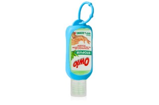 Silikona turētājs + Owio roku dezinfekcijas līdzeklis 50 ml