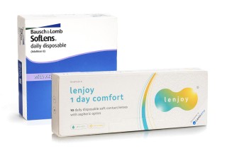 SofLens Daily Disposable (90 линз) + Lenjoy 1 Day Comfort (10 линз)